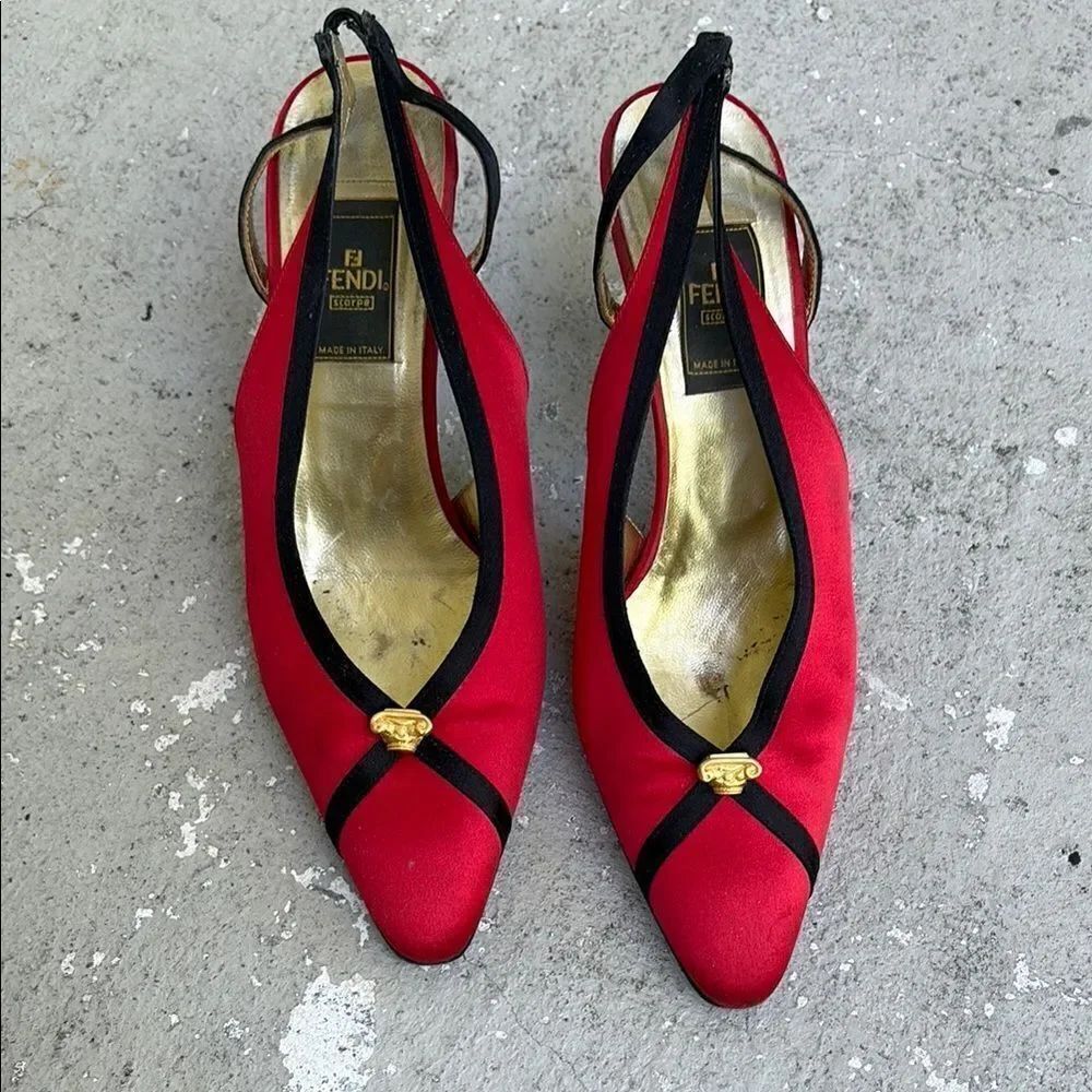 Fendi satin heels